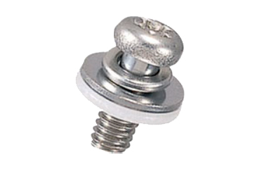 ステンレス(+) ナベ頭セムス小ねじ (バネ座 +平座(大)+66ナイロンワッシャー(KW)半透明 組込)(U-0000-S2N)